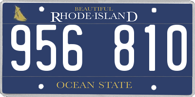 RI license plate 956810