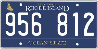 RI license plate 956812
