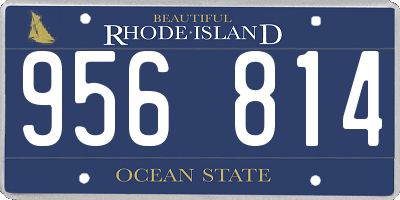 RI license plate 956814