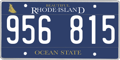 RI license plate 956815