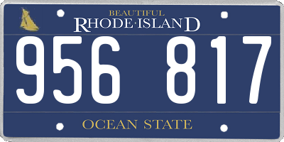 RI license plate 956817