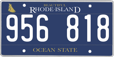 RI license plate 956818