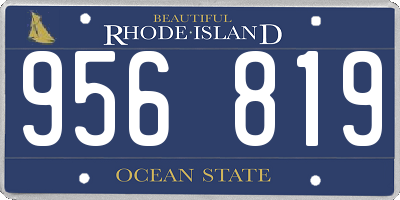 RI license plate 956819