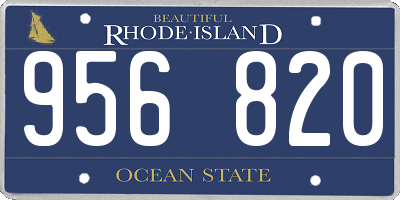 RI license plate 956820