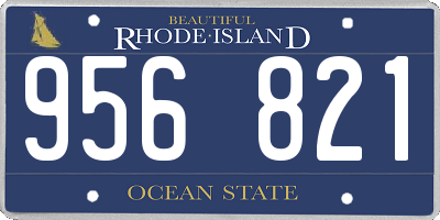 RI license plate 956821