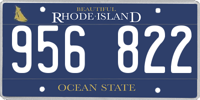 RI license plate 956822