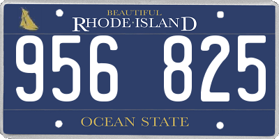 RI license plate 956825
