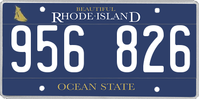 RI license plate 956826