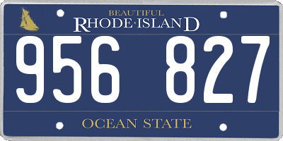 RI license plate 956827
