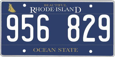 RI license plate 956829