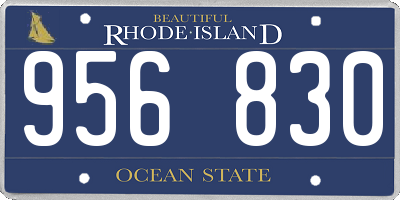 RI license plate 956830