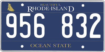 RI license plate 956832