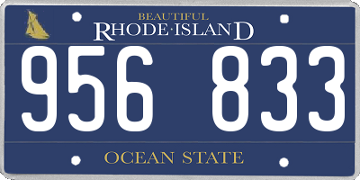RI license plate 956833