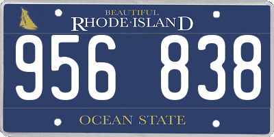RI license plate 956838
