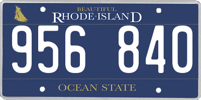 RI license plate 956840
