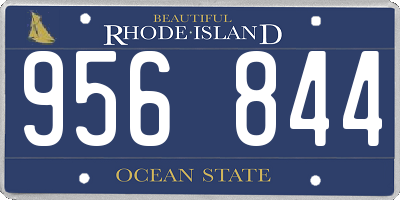 RI license plate 956844