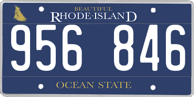 RI license plate 956846