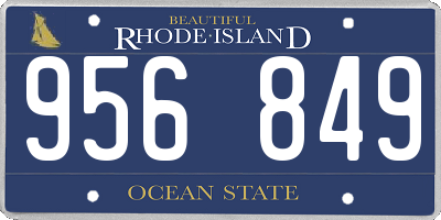 RI license plate 956849