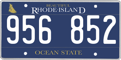 RI license plate 956852