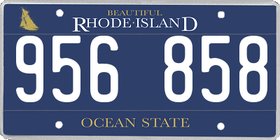 RI license plate 956858