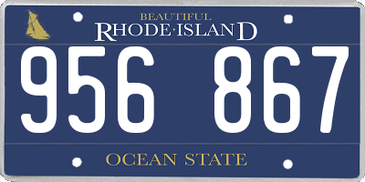 RI license plate 956867