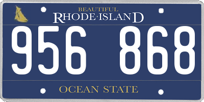RI license plate 956868