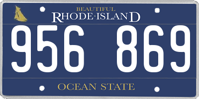 RI license plate 956869
