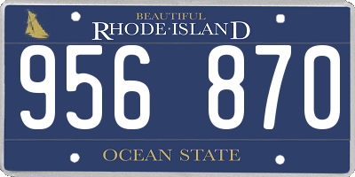 RI license plate 956870