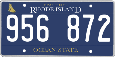 RI license plate 956872