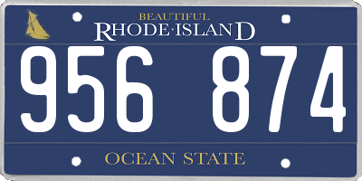 RI license plate 956874