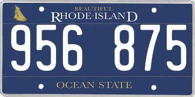 RI license plate 956875