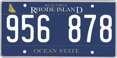 RI license plate 956878