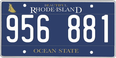 RI license plate 956881