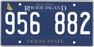 RI license plate 956882