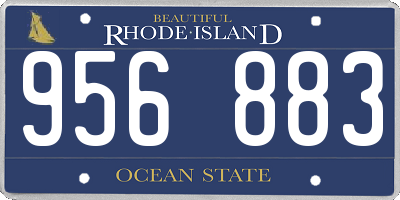 RI license plate 956883