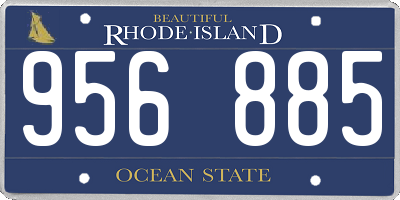 RI license plate 956885