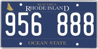 RI license plate 956888