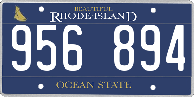 RI license plate 956894
