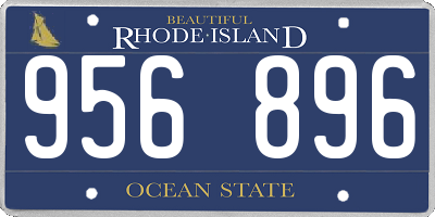 RI license plate 956896
