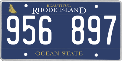 RI license plate 956897