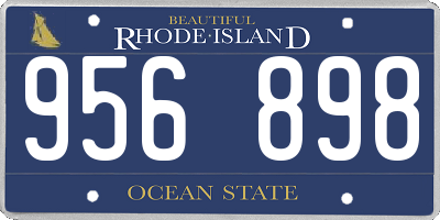 RI license plate 956898