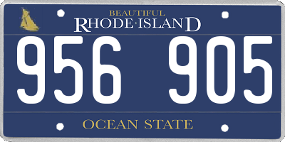 RI license plate 956905