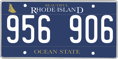RI license plate 956906