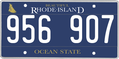 RI license plate 956907