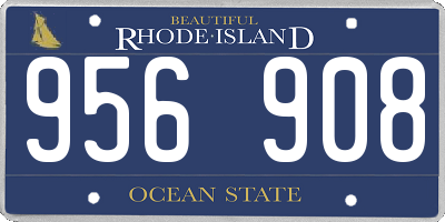 RI license plate 956908