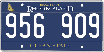 RI license plate 956909