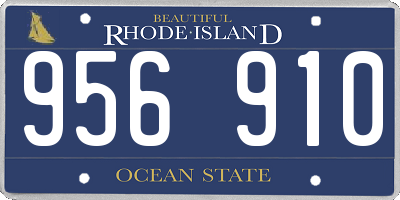 RI license plate 956910
