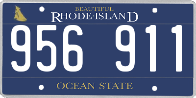 RI license plate 956911