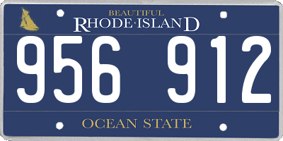 RI license plate 956912