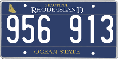 RI license plate 956913